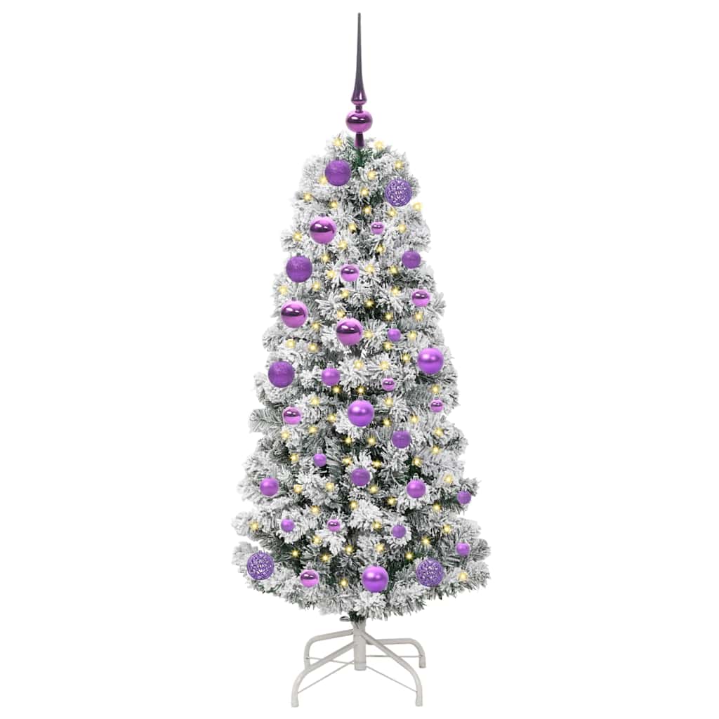 Vidaxx albero di Natale pieghevole artificiale verde e bianco 120 cm