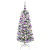 Vidaxl kunstmatige inklapbare kerstboom groen en wit 120 cm