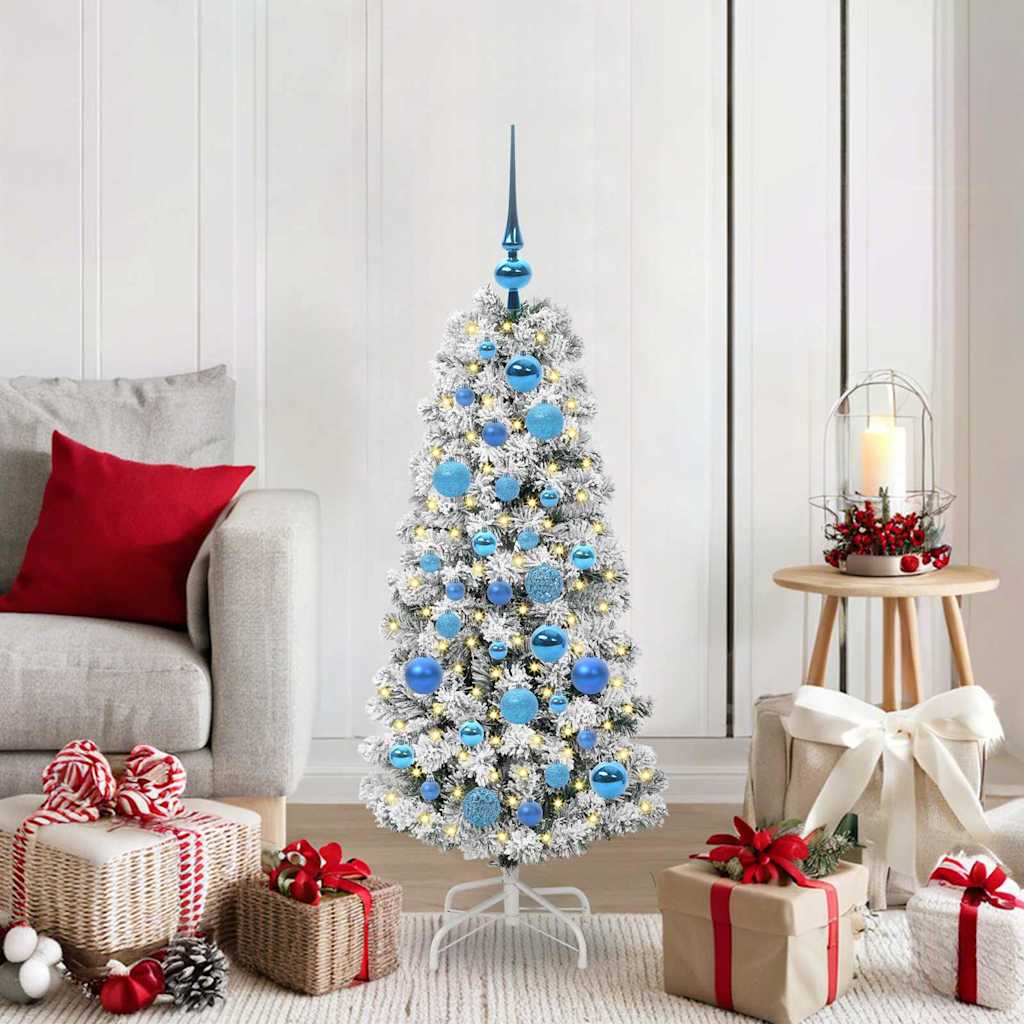 Vidaxl kunstmatige inklapbare kerstboom groen en wit 120 cm
