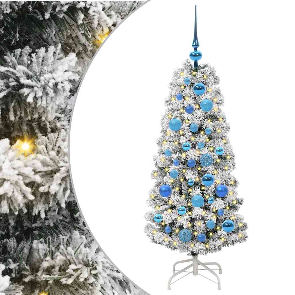 Vidaxl kunstmatige inklapbare kerstboom groen en wit 120 cm