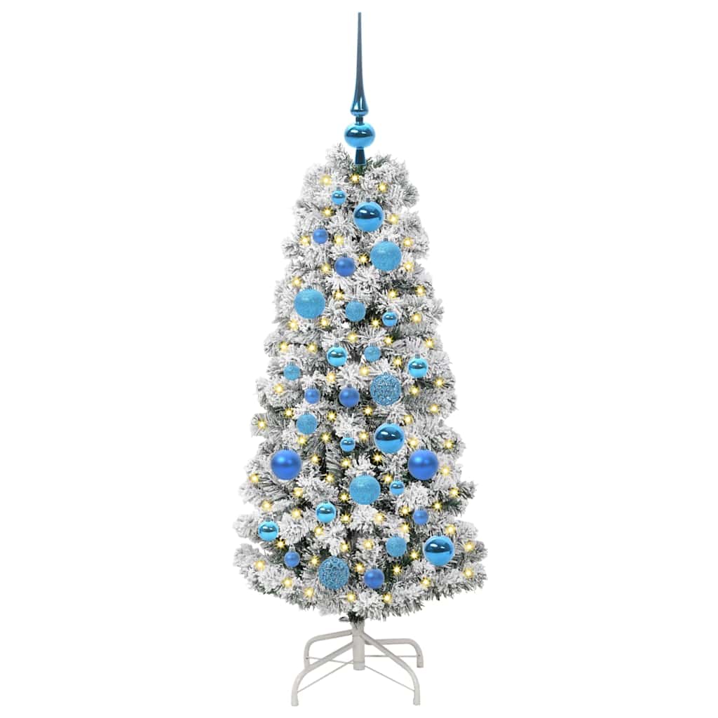 Vidaxl kunstmatige inklapbare kerstboom groen en wit 120 cm