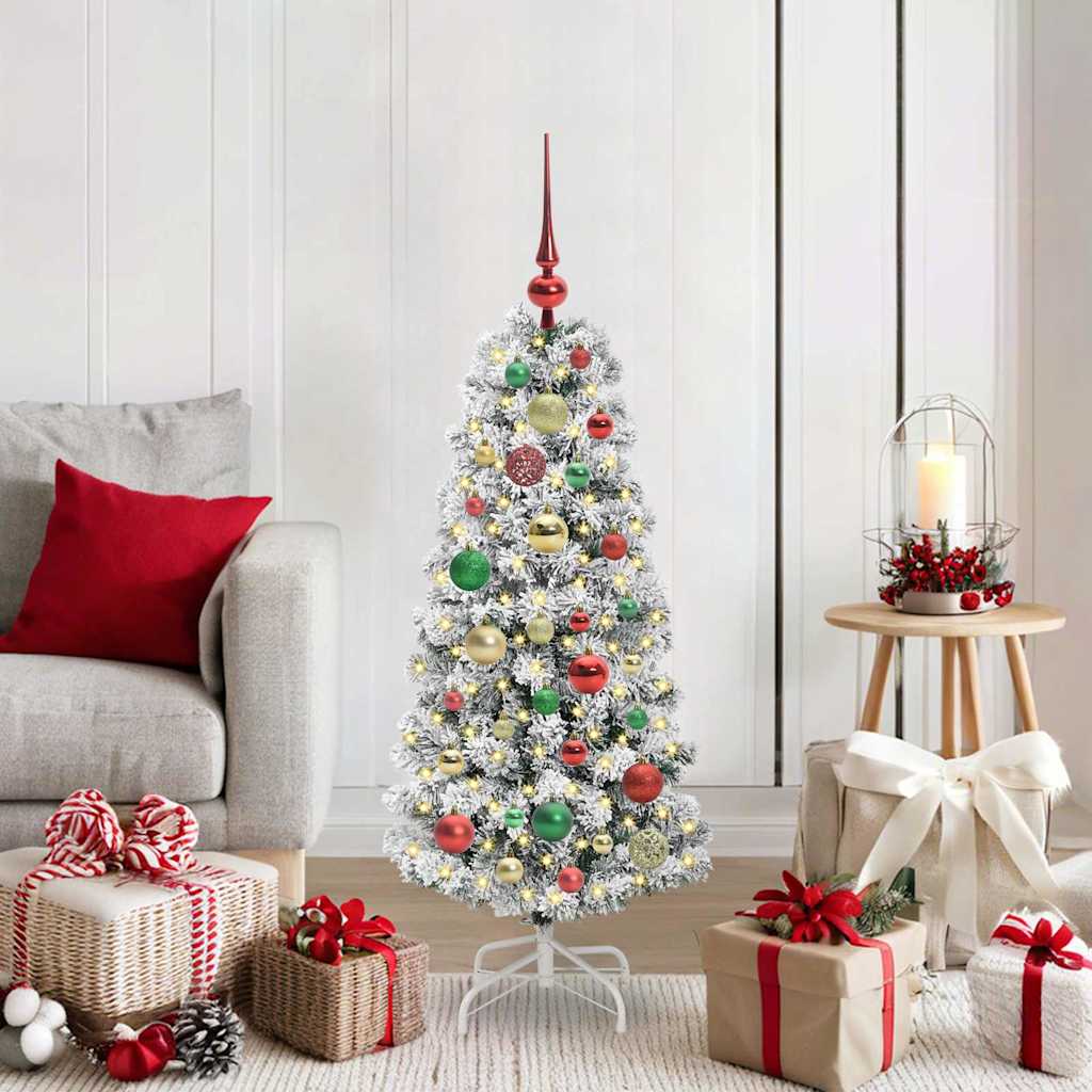 Vidaxx árbol de Navidad artificial plegable verde y blanco 120 cm