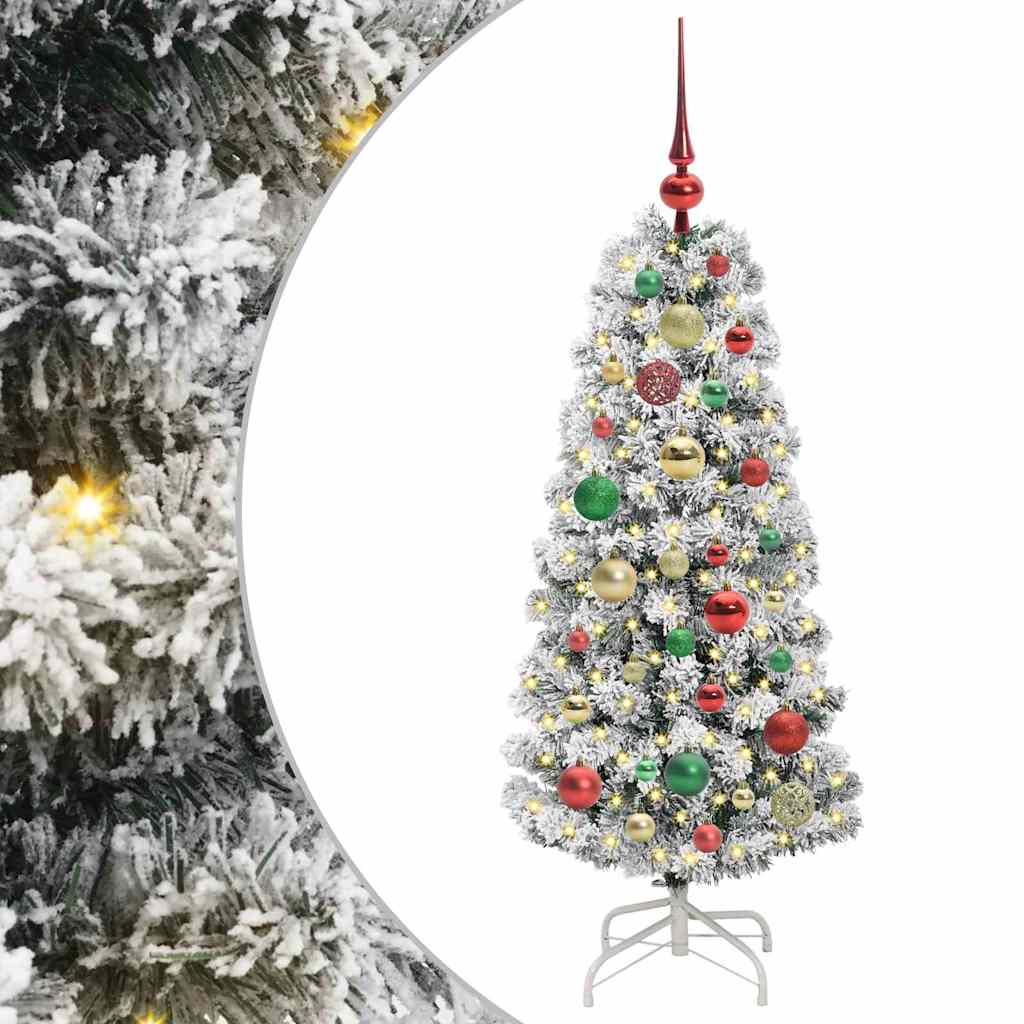 Vidaxx árbol de Navidad artificial plegable verde y blanco 120 cm