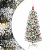 Vidaxx árbol de Navidad artificial plegable verde y blanco 120 cm
