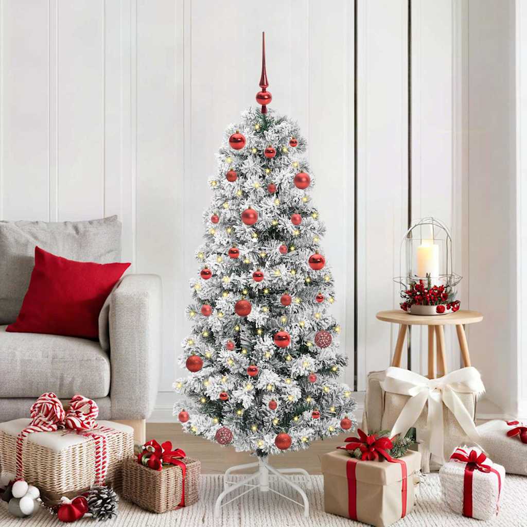 Vidaxx artificial folding Christmas tree green and white 150 cm