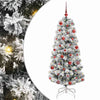 Vidaxx árbol de Navidad artificial plegable verde y blanco 150 cm