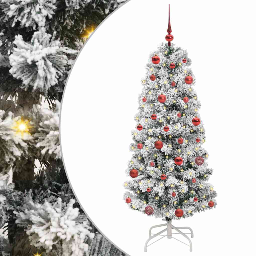 Vidaxx árbol de Navidad artificial plegable verde y blanco 150 cm