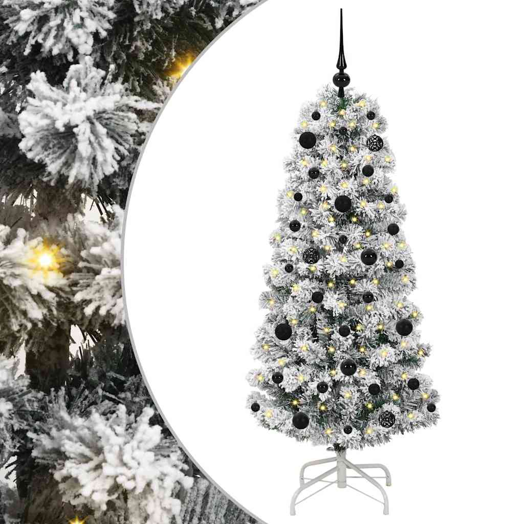 Vidaxx árbol de Navidad artificial plegable verde y blanco 150 cm