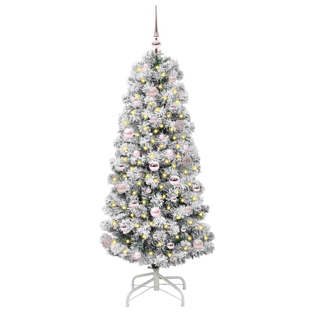 Vidaxx árbol de Navidad artificial plegable verde y blanco 150 cm