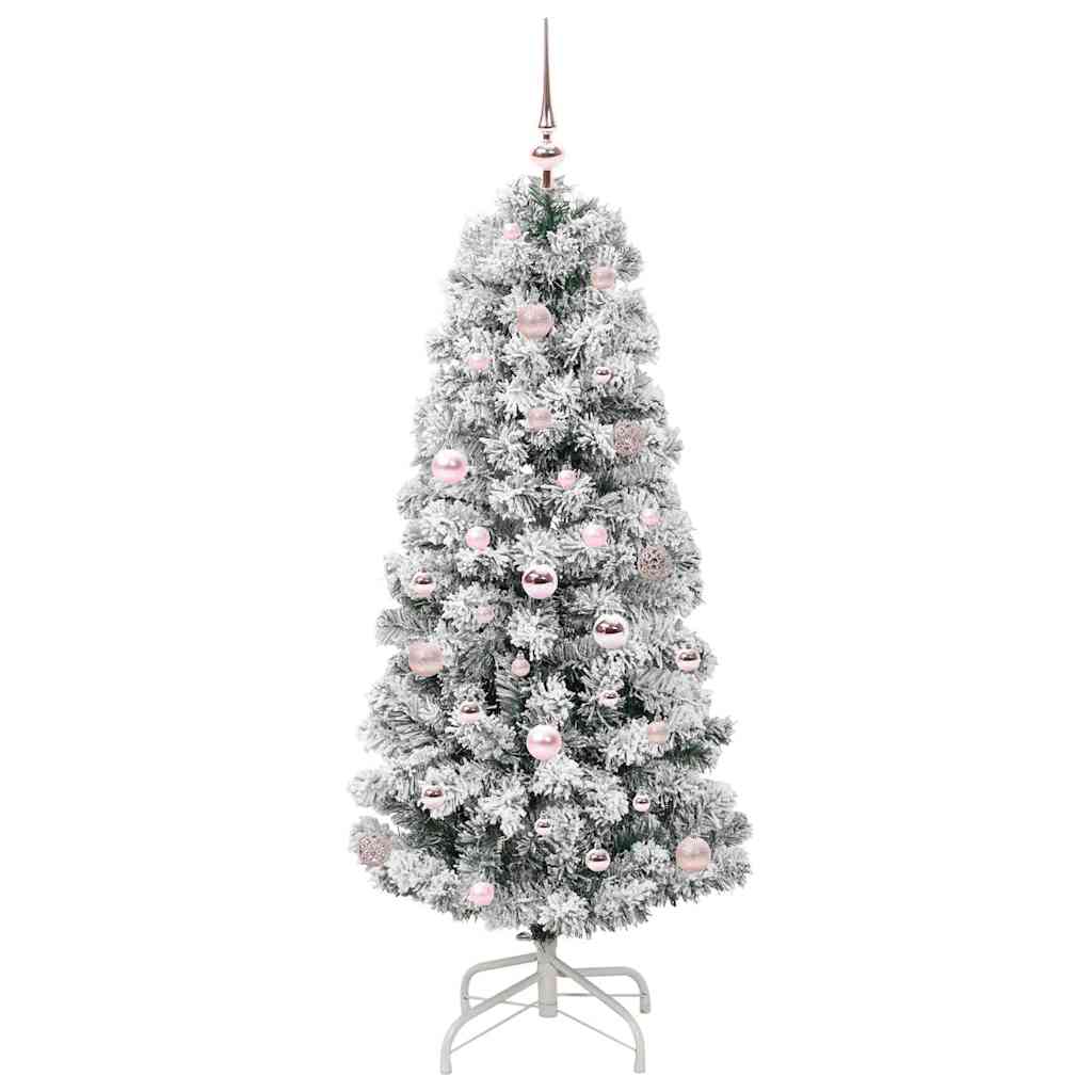 Vidaxx árbol de Navidad artificial plegable verde y blanco 150 cm