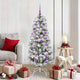 Vidaxx árbol de Navidad artificial plegable verde y blanco 150 cm