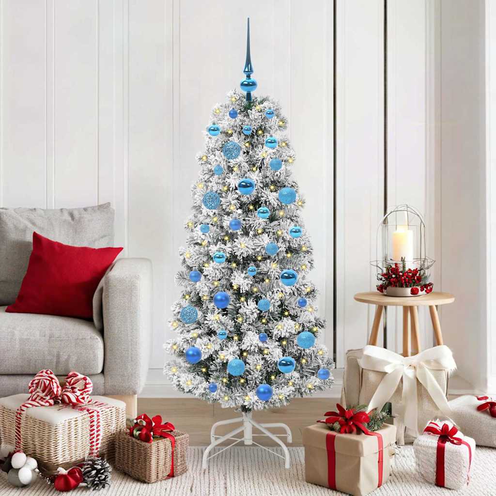 Vidaxx albero di Natale pieghevole artificiale verde e bianco 150 cm