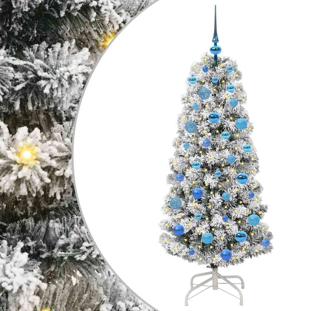 Vidaxx albero di Natale pieghevole artificiale verde e bianco 150 cm