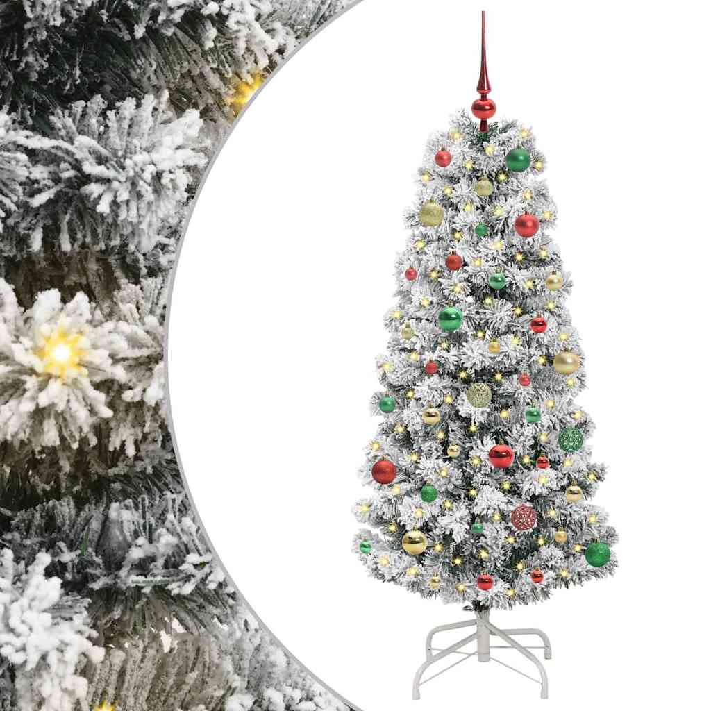 Vidaxx árbol de Navidad artificial plegable verde y blanco 150 cm