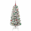 Vidaxx árbol de Navidad artificial plegable verde y blanco 150 cm