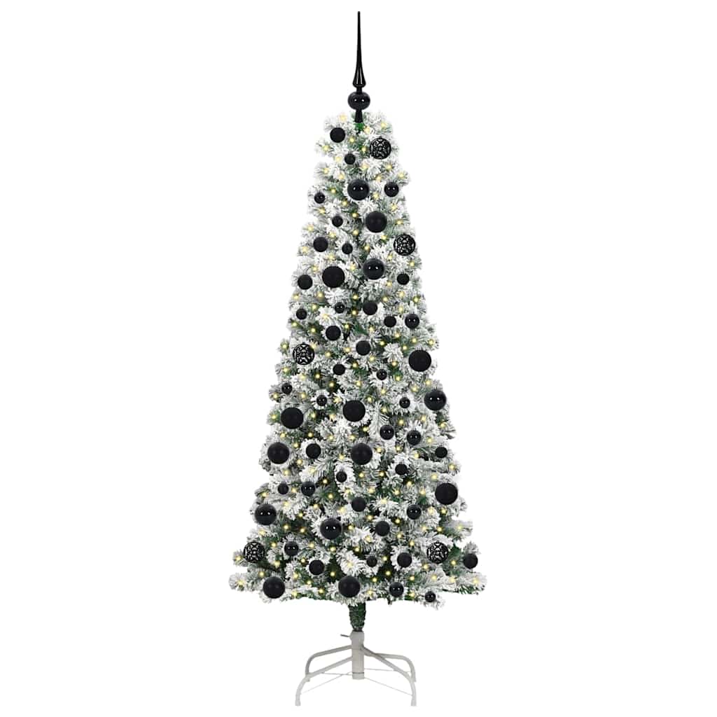 Vidaxx árbol de Navidad artificial plegable verde y blanco 180 cm