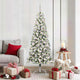 Vidaxx árbol de Navidad artificial plegable verde y blanco 180 cm