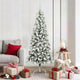 Vidaxl kunstmatige inklapbare kerstboom groen en wit 180 cm