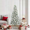 Vidaxx árbol de Navidad artificial plegable verde y blanco 180 cm