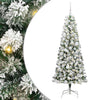 Vidaxx albero di Natale pieghevole artificiale verde e bianco 180 cm