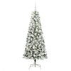 Vidaxx albero di Natale pieghevole artificiale verde e bianco 180 cm