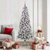 Vidaxx albero di Natale pieghevole artificiale verde e bianco 180 cm