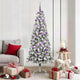 Vidaxx árbol de Navidad artificial plegable verde y blanco 180 cm