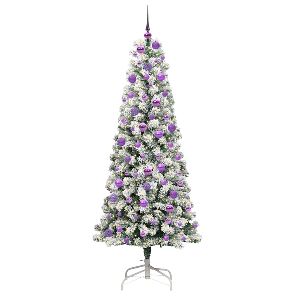 Vidaxx albero di Natale pieghevole artificiale verde e bianco 180 cm