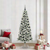 Vidaxx árbol de Navidad artificial plegable verde y blanco 210 cm