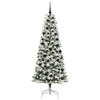 Vidaxl kunstmatige inklapbare kerstboom groen en wit 210 cm