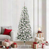Vidaxx árbol de Navidad artificial plegable verde y blanco 210 cm