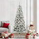 Vidaxx árbol de Navidad artificial plegable verde y blanco 210 cm