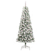 Vidaxx árbol de Navidad artificial plegable verde y blanco 210 cm