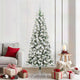 Vidaxx árbol de Navidad artificial plegable verde y blanco 210 cm