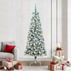 Vidaxx albero di Natale pieghevole artificiale verde e bianco 210 cm