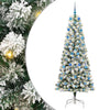 Vidaxx albero di Natale pieghevole artificiale verde e bianco 210 cm