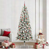 Vidaxl kunstmatige inklapbare kerstboom groen en wit 240 cm