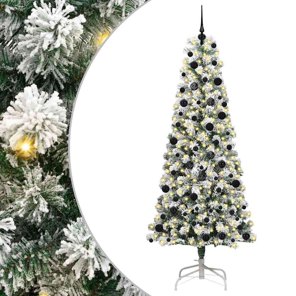 Vidaxx árbol de Navidad artificial plegable verde y blanco 240 cm
