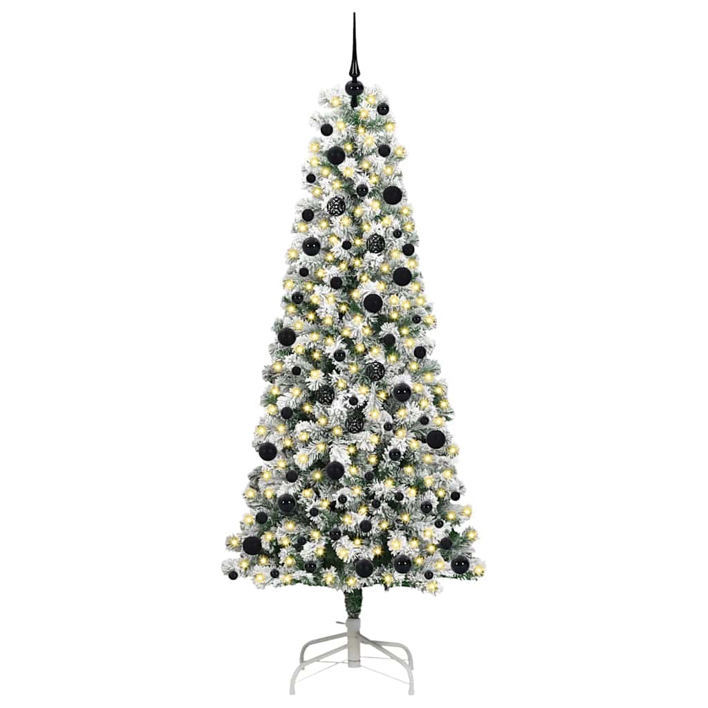 Vidaxx árbol de Navidad artificial plegable verde y blanco 240 cm