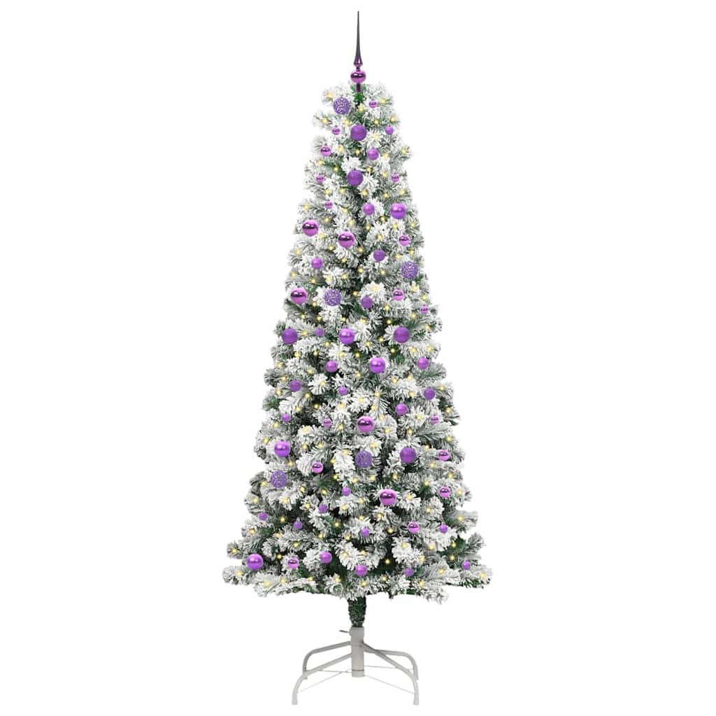 Vidaxx árbol de Navidad artificial plegable verde y blanco 240 cm