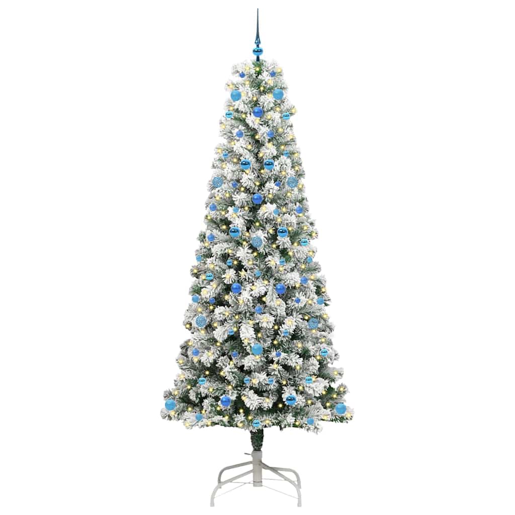 Vidaxx albero di Natale pieghevole artificiale verde e bianco 240 cm