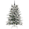 Vidaxx árbol de Navidad artificial plegable blanco 150 cm PE y PVC