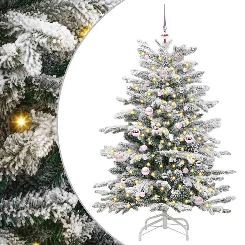 Vidaxx albero di Natale artificiale pieghevole bianco 150 cm PE e PVC