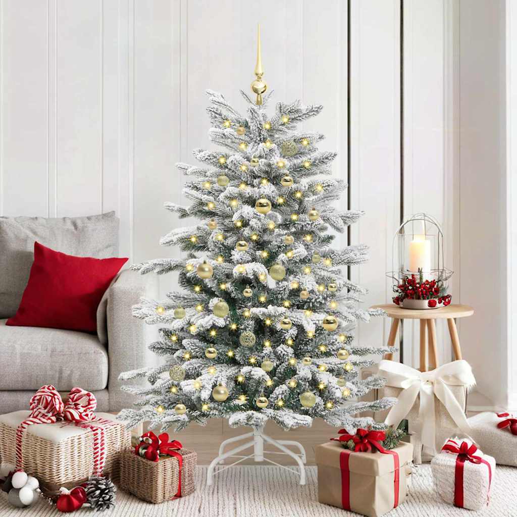 Vidaxx árbol de Navidad artificial plegable blanco 150 cm PE y PVC
