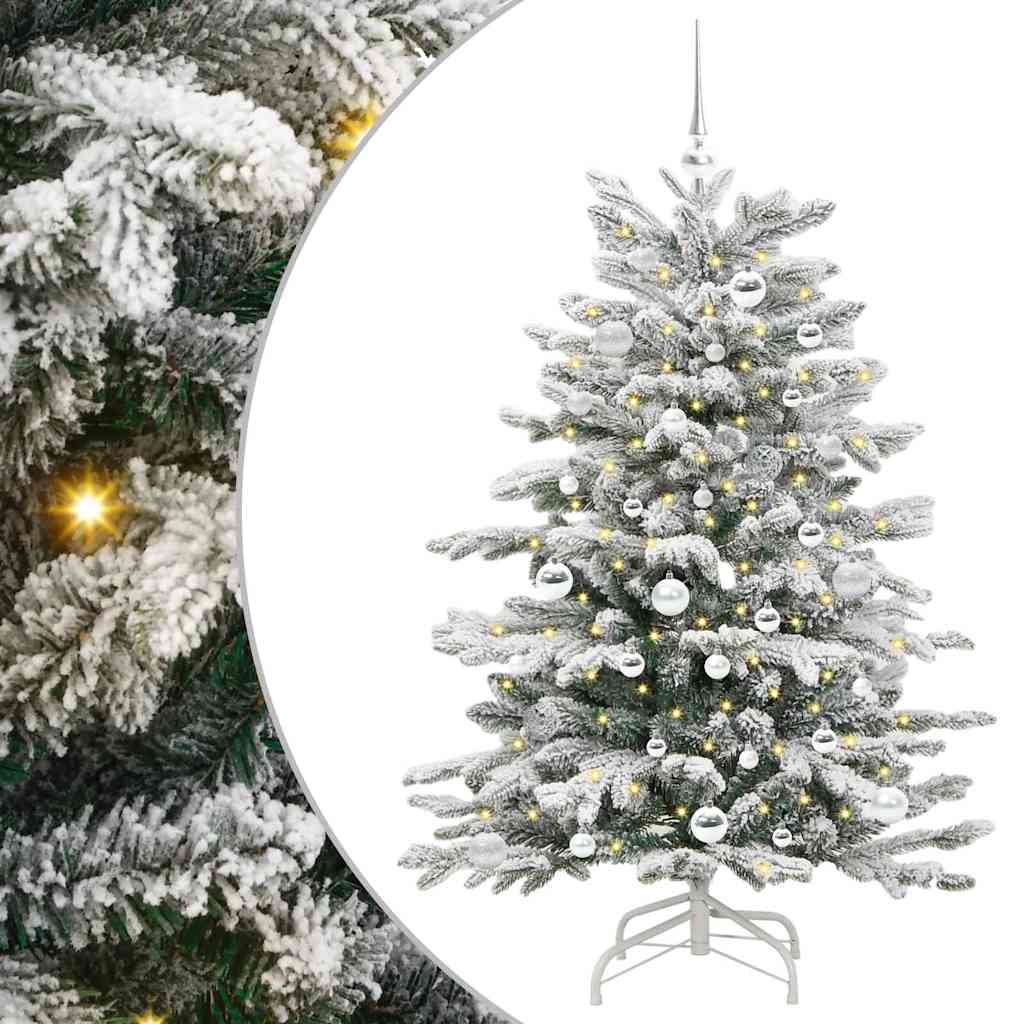 Vidaxx árbol de Navidad artificial plegable blanco 150 cm PE y PVC