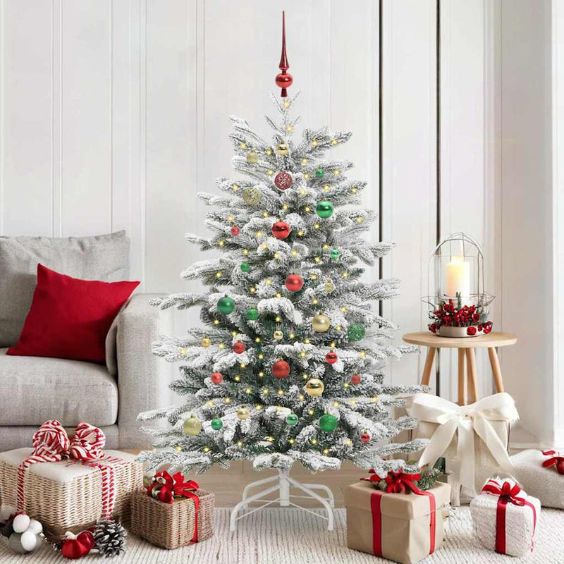 Vidaxx albero di Natale artificiale pieghevole bianco 150 cm PE e PVC