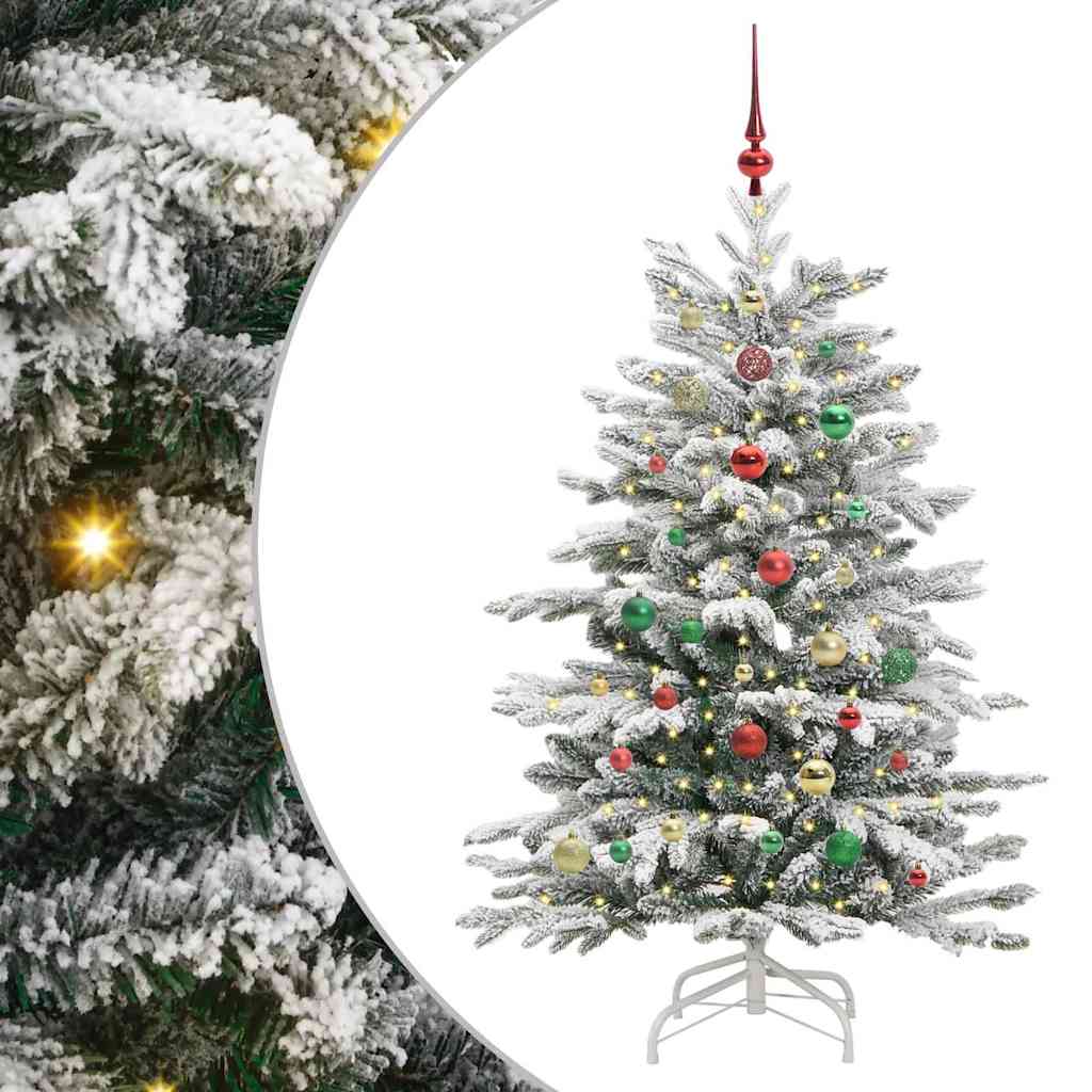Vidaxx albero di Natale artificiale pieghevole bianco 150 cm PE e PVC