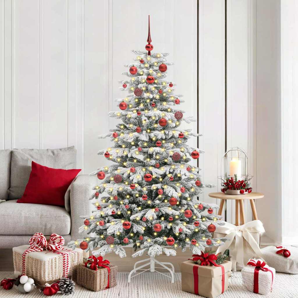 Vidaxx árbol de Navidad artificial plegable blanco 180 cm PE y PVC