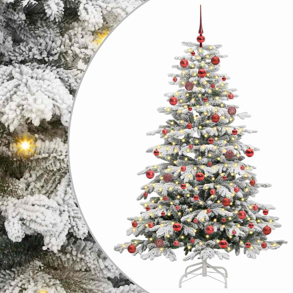 Vidaxx árbol de Navidad artificial plegable blanco 180 cm PE y PVC