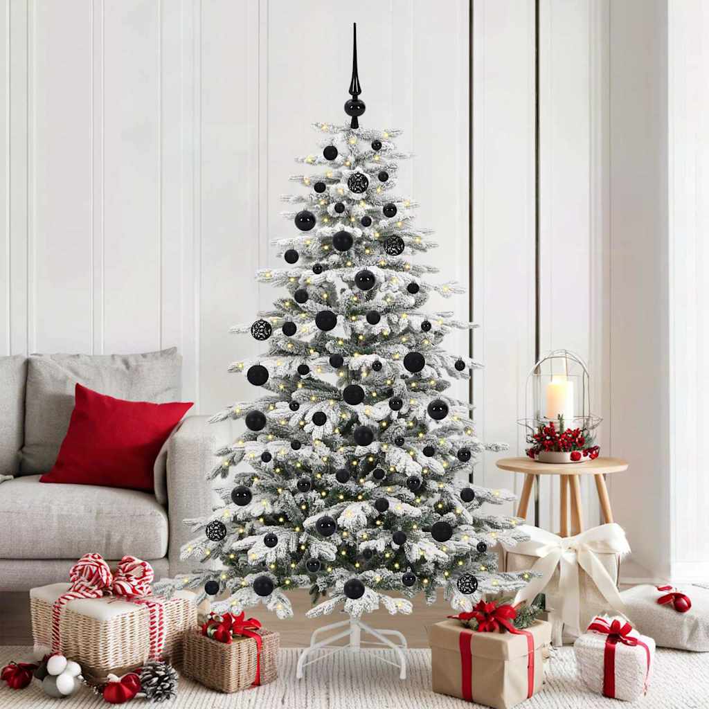 Vidaxx árbol de Navidad artificial plegable blanco 180 cm PE y PVC
